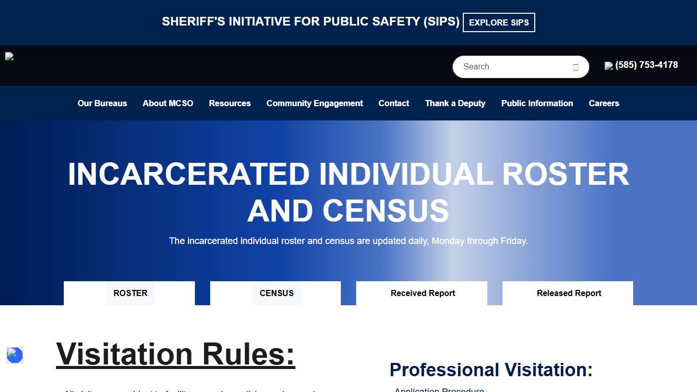 Incarcerated Individual Information | Monroe County Sheriff